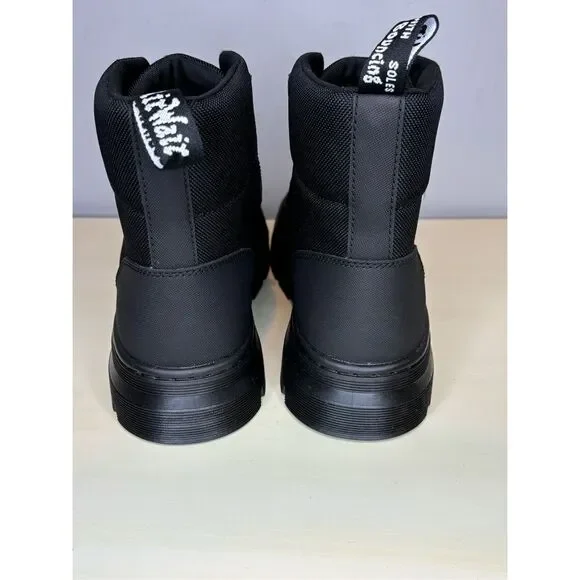 Dr. Martens Women's Combs Tech Poly Moto Boots Black Size 11 - Picture 3 of 8